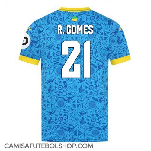 Camisa de time de futebol Wolves Rodrigo Gomes #21 Replicas 3º Equipamento 2025-26 Manga Curta Camisa de time de futebol Wolves Rodrigo Gomes #21 Replicas 3º Equipamento 2025-26 Manga Curta